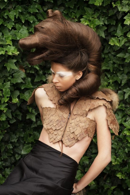 Portrait of Alexandra showcasing the artistic hair design created by Toni Stamate from Beauty & Hair Concept
